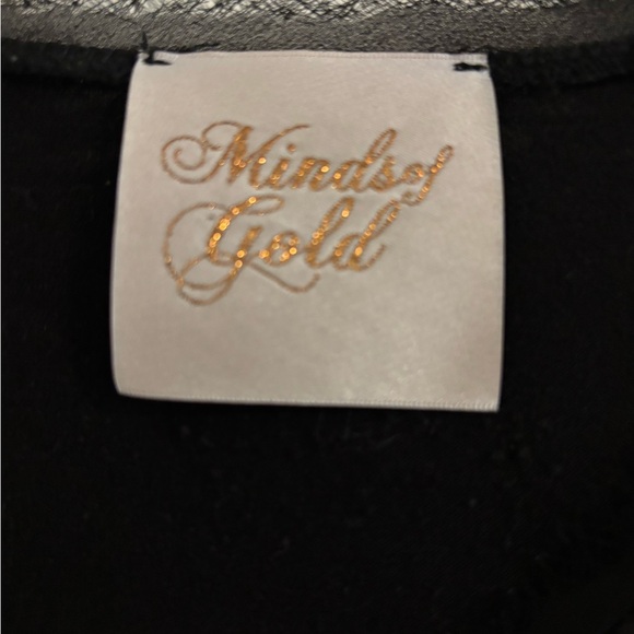 Black Short Sleeve Silk Dress - Picture 2 of 2